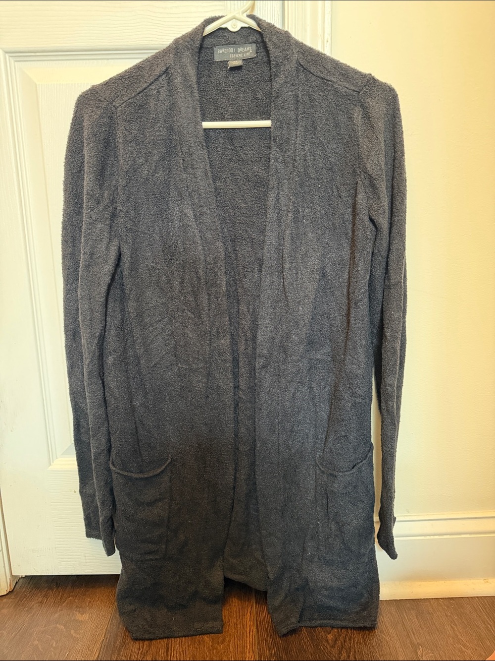Barefoot Dreams Open-Front Cardigan Sweater - black